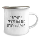 Unique Gifts for Priest Friends from Family, Funny Quote Camping Mug for Graduation - Image 2